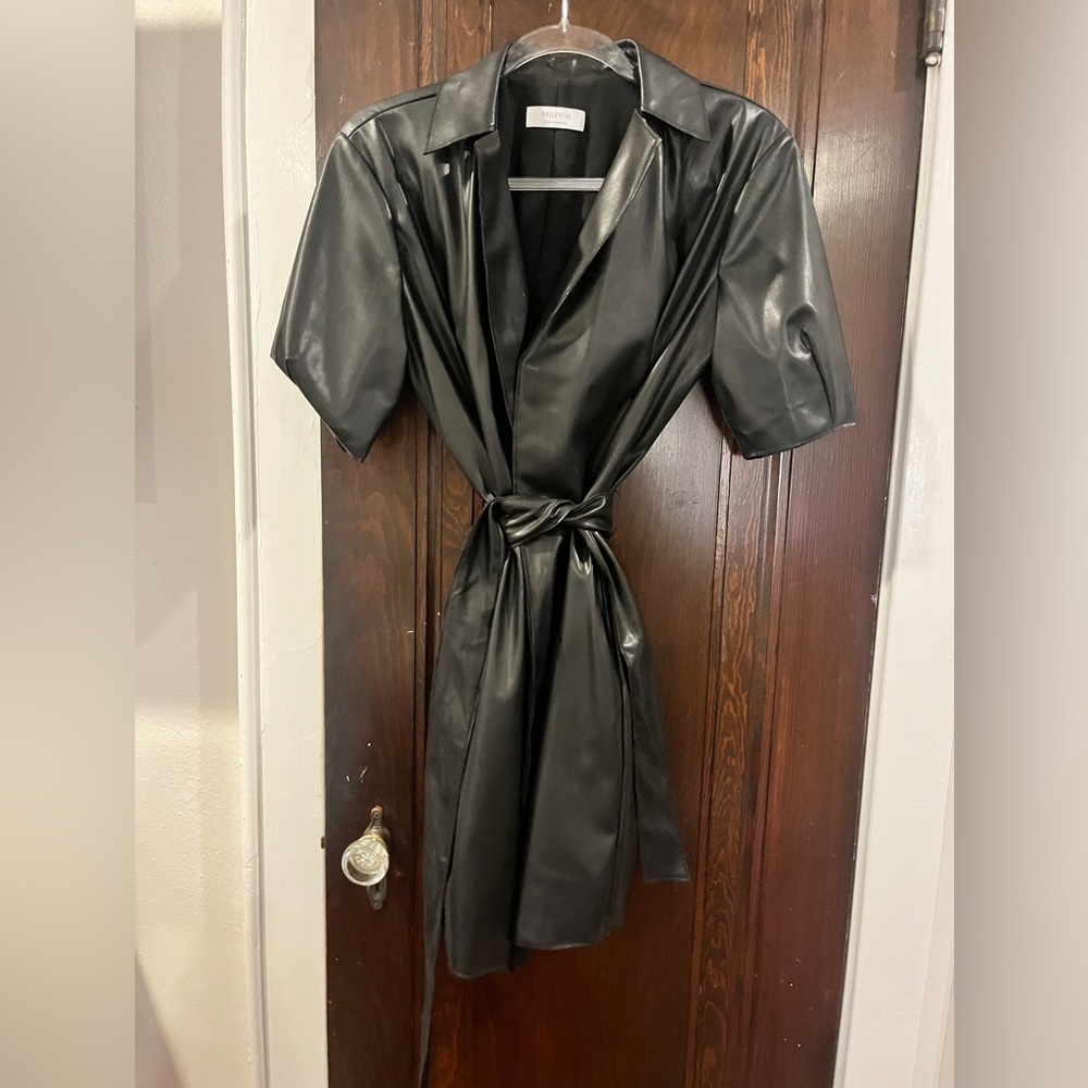 Bailey 44 Robin Vegan Leather Wrap Dress